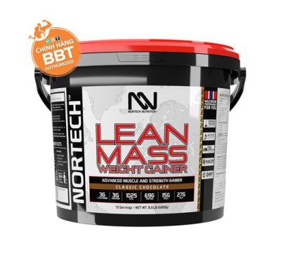 Nortech Nutrition Lean Mass 4 ký 15 servings tăng cân tăng cơ nạt