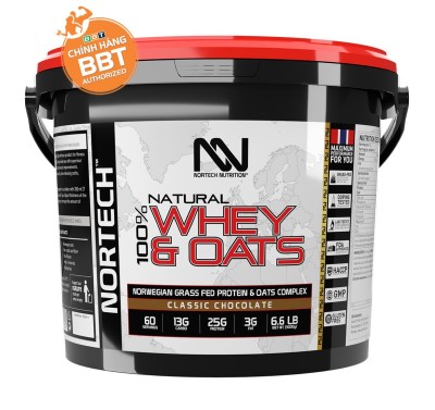 NORTECH WHEY & OATS – WHEY VIP CARB XỊN KẾT HỢP TĂNG CƠ TỰ NHIÊN